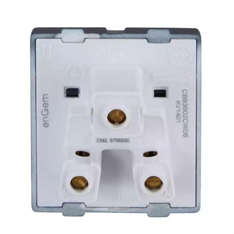 L&T enGem Socket 6A/16A 3 Pin Combi with ISI 2 M