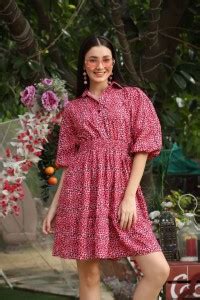 Leriya Fashion Women A-line Pink Dress - Buy Leriya Fashion Women A ...