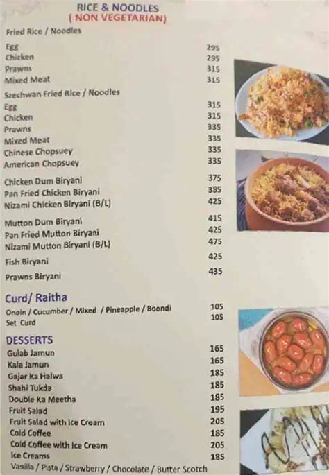Menu at Cassia-ALL DAY DINING, Hyderabad, Metro Station