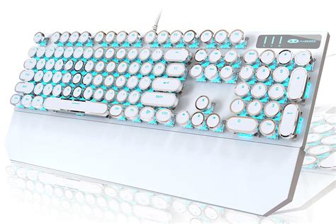 Buy Camiysn Typewriter Style Mechanical Gaming Keyboard, White Retro ...