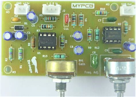 MYPCB SUBWOOFER Low Pass Filter Board +12V Single Supply - Assembled ...