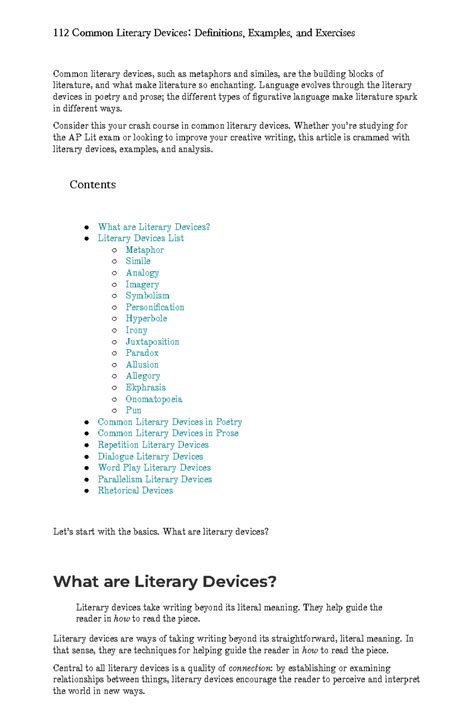 Image result for Literary Devices Meaning and Examples