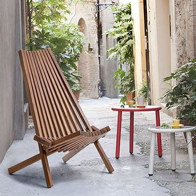 AMNOOL Folding Wood Outdoor Chair Stylish and Low India | Ubuy