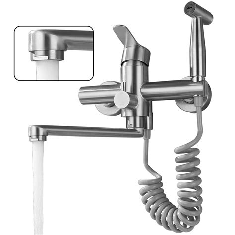 Buy Kitchen Tap Modern Bathroom Tap Wall ed 360°Swivel Spout/Bathtub ...
