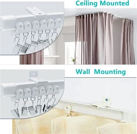 Buy MaKefeile Flexible bendable ceiling curtain track 10 ft Curtain ...