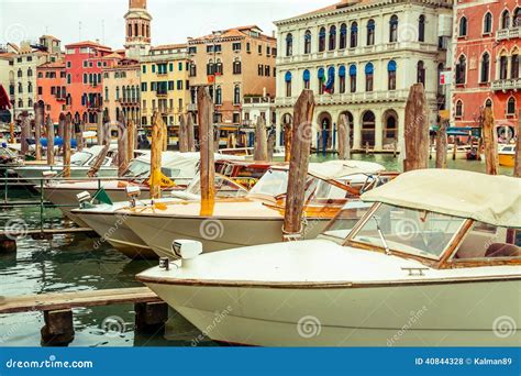 Water Taxis in Venice stock photo. Image of fast, landmark - 40844328