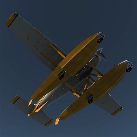 Cessna 182 Skylane on Floats Rigged Yellow 3D | 3D Molier International