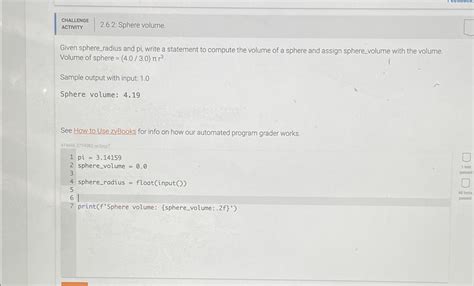 Image result for Write a Python Program to Get the Volume of Sphere with Radius 6