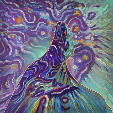 "Himalayas Mountain Spirit 24X24": Violet Painting by Mario Castillo ...