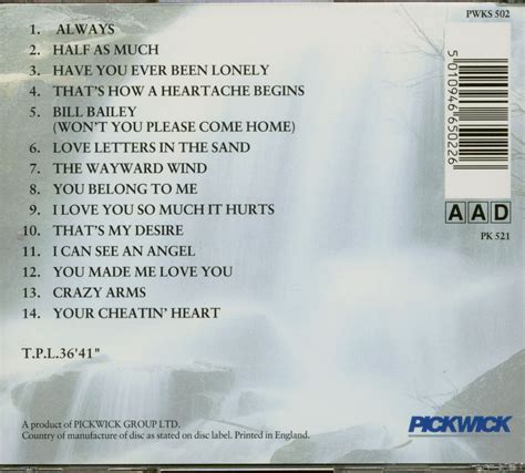 Image result for Patsy Cline CD Always