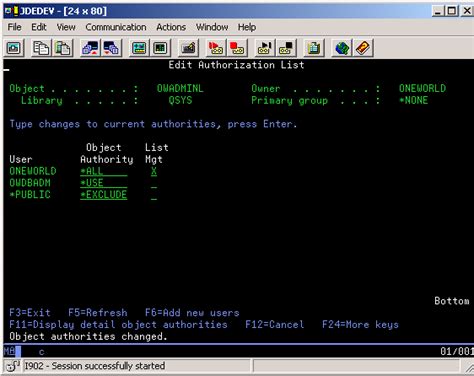 Sample Results for Authorization Lists