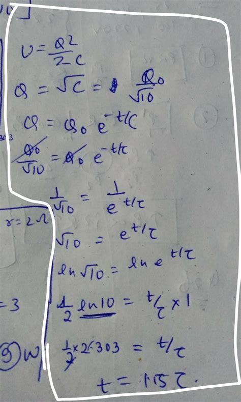 A charged capacitor is connected to a resistor. After how many time ...