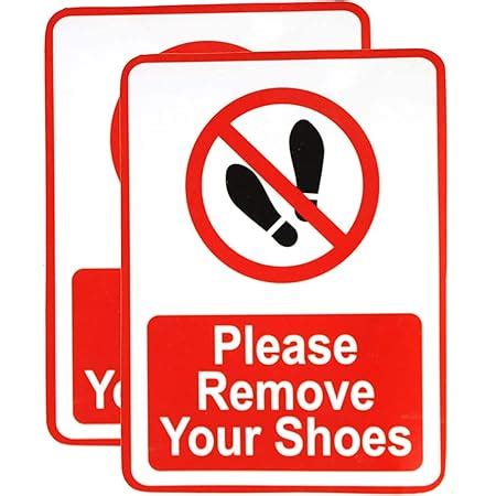 eSplanade Please Remove Your Shoes | No Shoes Allowed Sign Sticker ...