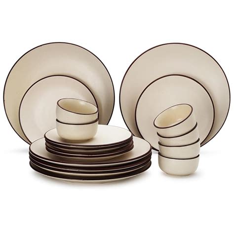 Bodhi House Handcrafted Stoneware Ceramic Dinner Set, 18 Pieces Dish ...