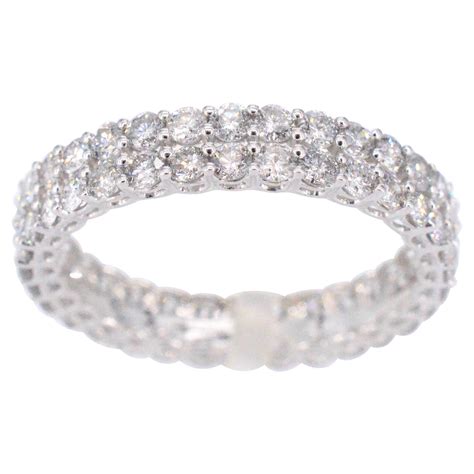 White Gold Eternity Ring with Black Diamonds For Sale at 1stDibs