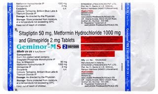 Geminor Ms 2 501000 Tablet 10 - Uses, Side Effects, Dosage, Price ...