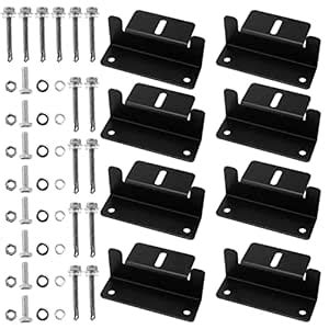 MUKLEI 8 Units Solar Panel Mounting Brackets, Z Brackets with Nuts and ...