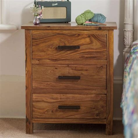 Drifting Wood Solid Sheesham Bedside Table | Wooden Bed Side Tables ...