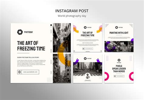 World photography day instagram posts | Free PSD