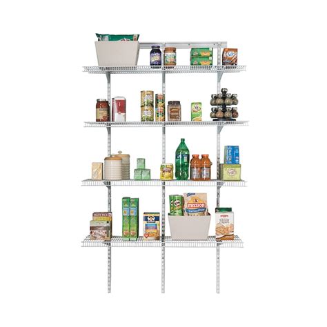 ClosetMaid ShelfTrack Pantry 4-ft to 4-ft x 16.75-in White Wire Closet ...