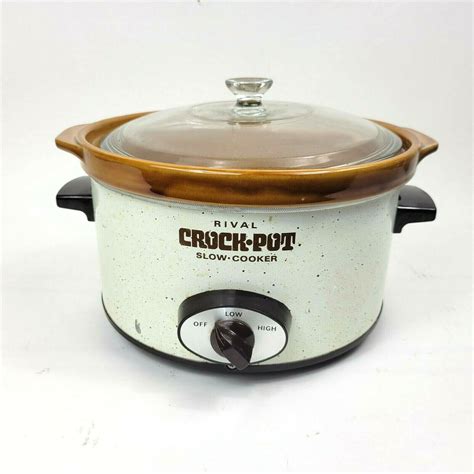 Vintage rival crock pot slow cooker model 3150 2 3 5qt w removable ...