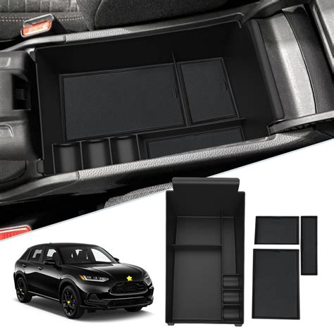 Buy SKTU 2023 Hond a HRV HR-V Center Console Organizer Insert ABS Black ...
