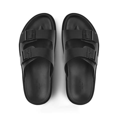 StrapLux Noir Black leather double monk strap slipper » Cordwainers ...