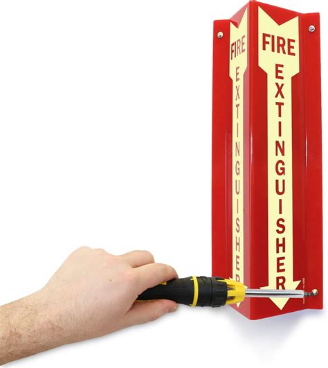 SmartSign Letrero de proyección en forma de V de dos caras con flecha hacia abajo, 18 x 4 ...