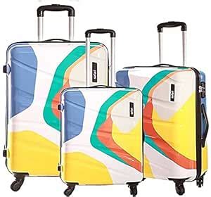 Safari Brand Printed Trolley Bags Chroma Hard Sided Set of 3 PCs of 20 ...