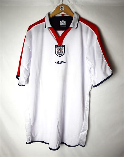 Umbro Home England Original Collared Vapa Tech Football/soccer Jersey ...