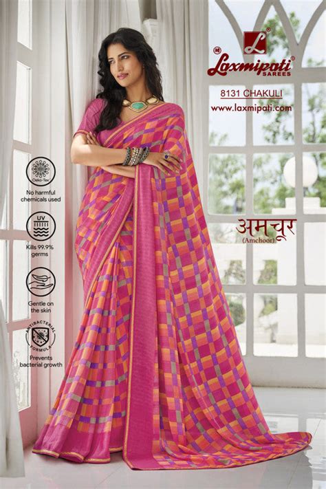 Laxmipati Amchoor 8131 Pink Georgette Saree – SANSKAR
