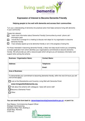 Fillable Online news warwickshire gov Expression of Interest to Become ...