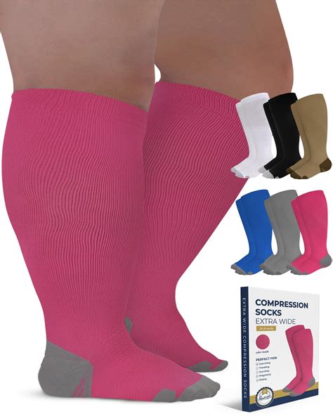 Amazon.com: Pembrook Plus Size Compression Socks Wide Calf - Up to 6XL ...