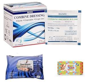 NUVO MEDSURG Sterile E.T.O Combine Dressing Pad Sterile E.T.O Combine ...