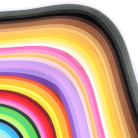 eBoot Quilling Paper Set 1080 Pieces Quilling Art Strips, 44 Colors, 5 ...