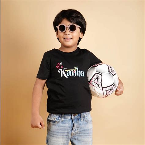 Kanha Ji Text Printed Tshirt For Kids – Prabhubhakti