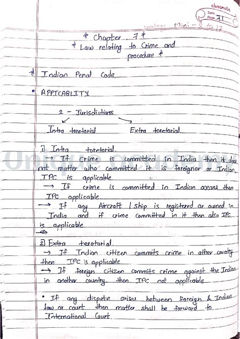 JIGL ch.7 Handwritten notes - Bachelor of commerce (bcom) - Studocu