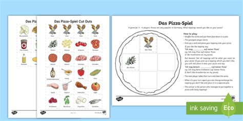 Food Likes and Dislikes Game English/German (teacher made)