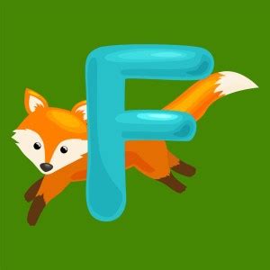 KD alphabet F with animal Sticker Poster|Alphabets Poster|Number Poster ...