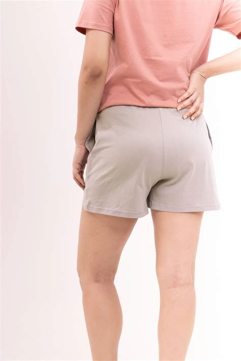 Basic Grey Cotton Shorts for Women – Napstory Cotton Loungewear – NapStory