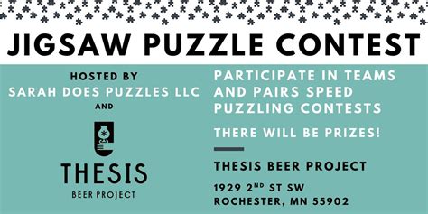 Pairs and Team Jigsaw Puzzle Contests at Thesis Beer Project- July 2025 ...