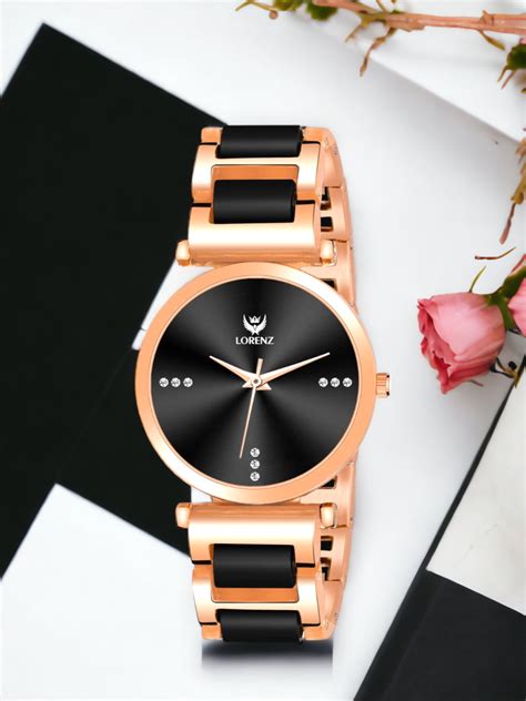 Lorenz Women's Black & Rose Gold Analog Watch – Lorenz Fashion