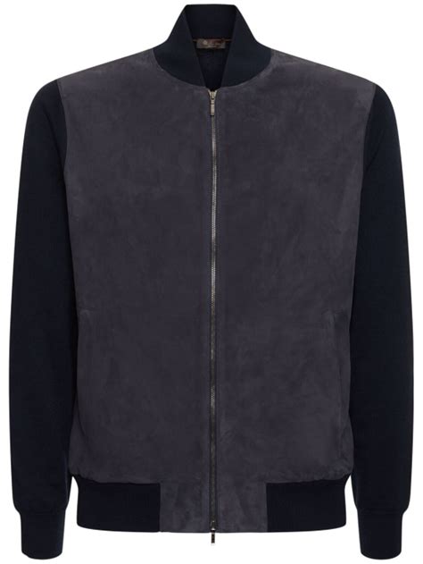 Cashmere & suede bomber jacket - Loro Piana - Men | Luisaviaroma