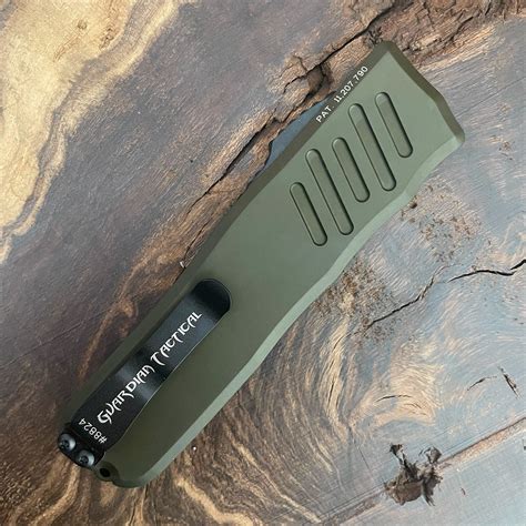 Guardian Tactical RECON-035 D/E OD Green Handle Black Tactical Blade ...