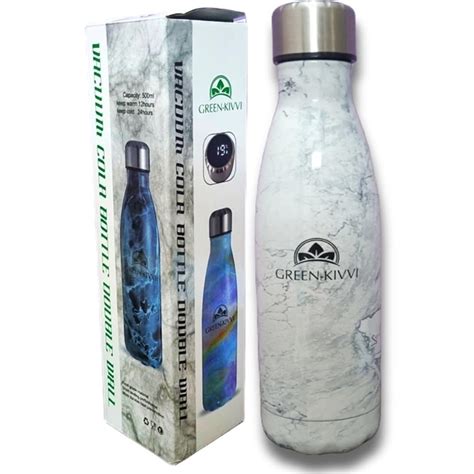 Glowzade® Stainless Steel Vaccum Temperature Water Bottle with Led ...