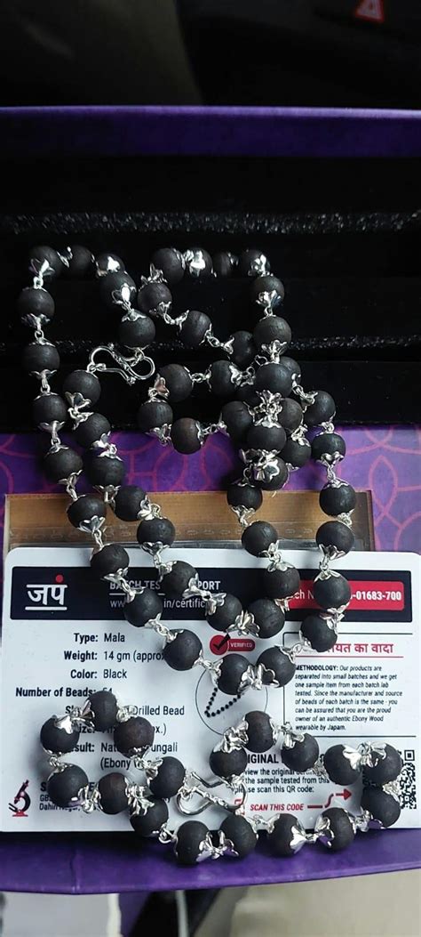 Silver Plated Karungali Mala + Karungali Bracelet Combo For Men – Japam