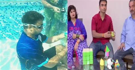 Mumbai Man Sets World Record, Solves Nine Rubik's Cubes Under Water In ...