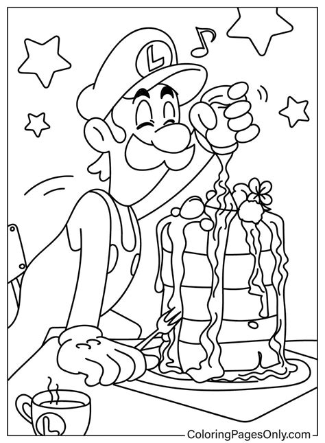 Luigi Coloring Page