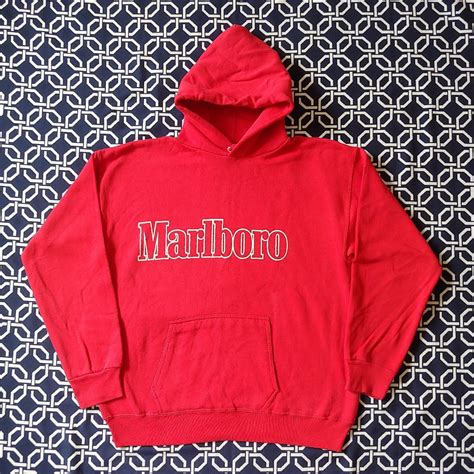 Tultex Men's Red Hoodie | Depop