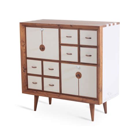 Orden - Teakwood Cloud White Color Chest of Drawers | Alankaram